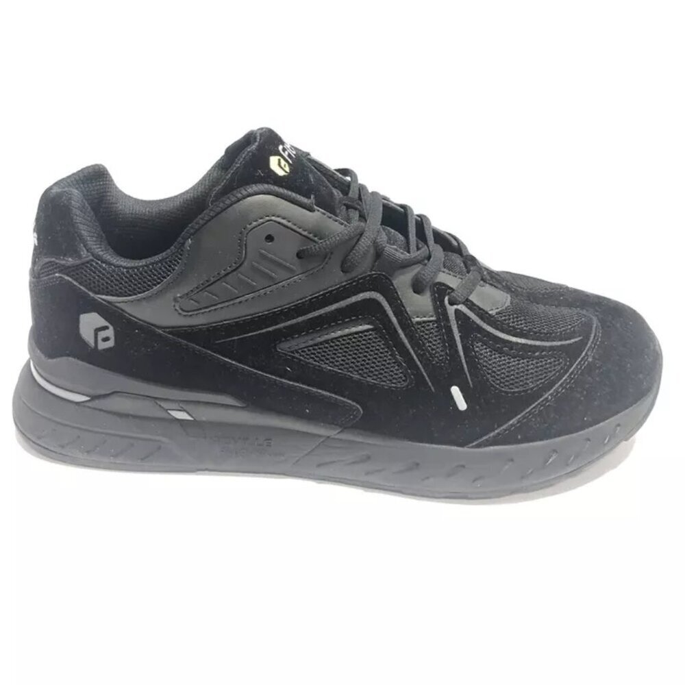 FitVille Men’s Marca, Black Lace-Up Sneakers, Size 13 EW